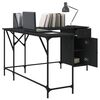 vidaXL Bureau noir 141x141x75 cm bois d'ingénierie