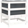 vidaXL Canap&eacute; d'angle avec coussins blanc bois de pin solide