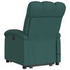 vidaXL Fauteuil inclinable de massage &eacute;lectrique vert fonc&eacute; tissu