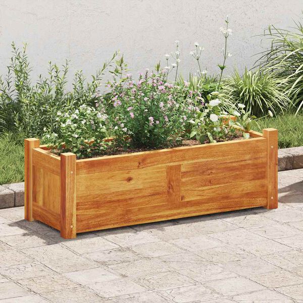 vidaXL Lit surélevé de jardin Bois d'acacia 76x27,6x25 cm