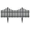 vidaXL Bordures de pelouse 17 pcs Anthracite 10 m PP