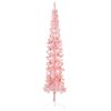 vidaXL Demi sapin de No&euml;l artificiel mince avec support Rose 240 cm