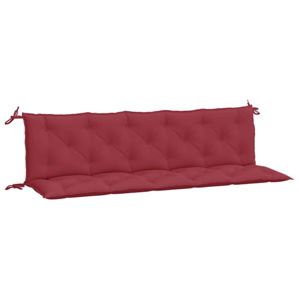 vidaXL Coussins de banc de jardin lot de 2 rouge bordeaux tissu Oxford