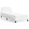 vidaXL Cadre de lit sans matelas Zadar blanc 100x190 cm similicuir