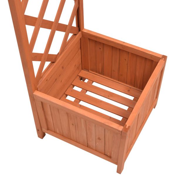 vidaXL Arche pour rosiers avec jardini&egrave;res Treillis 180x40x205 cm