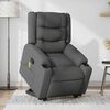 vidaXL Fauteuil inclinable de massage gris foncé tissu