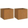 vidaXL Jardini&egrave;res 2 pcs 32x30x29 cm acier corten