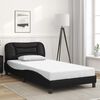 vidaXL Cadre de lit sans matelas Hvar noir 100x190 cm similicuir