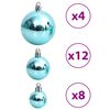 vidaXL Boules de No&euml;l 100 pcs turquoise 3 / 4 / 6 cm