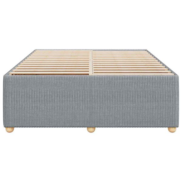 vidaXL Cadre de lit sans matelas gris clair tissu