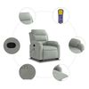 vidaXL Fauteuil inclinable de massage gris clair velours