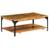 vidaXL Table basse et &eacute;tag&egrave;re 100x60x35 cm Bois de r&eacute;cup&eacute;ration solide