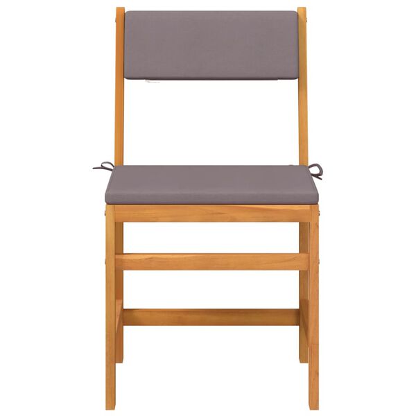 vidaXL Ensemble de balcon avec coussins 3 pcs bois massif d'acacia