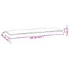 vidaXL Coussins de banc jardin lot de 2 beige 180x50x7 cm tissu Oxford