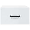 vidaXL Tables de chevet murales 2 pcs Blanc brillant 35x35x20 cm