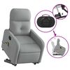 vidaXL Fauteuil inclinable de massage &eacute;lectrique gris clair tissu