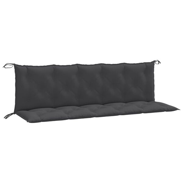 vidaXL Coussins de banc de jardin lot de 2 anthracite m&eacute;lang&eacute; tissu