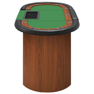 vidaXL Table de poker 8 joueurs avec plateau à jetons Vert 160x80x75cm