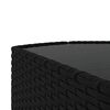 vidaXL Salon de jardin 3 pcs avec coussins Noir R&eacute;sine tress&eacute;e