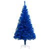 vidaXL Arbre de No&euml;l artificiel pr&eacute;-&eacute;clair&eacute; et boules bleu 150 cm PVC