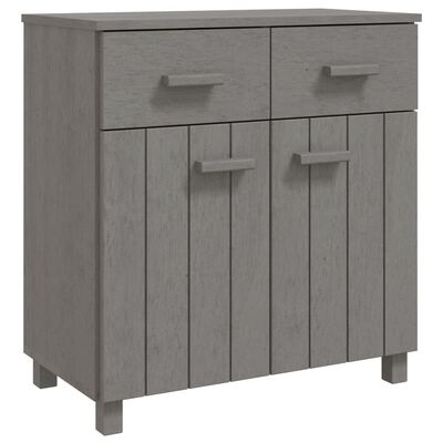 vidaXL Buffet HAMAR Gris clair 79x40x80 cm Bois massif de pin