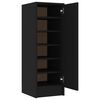vidaXL Armoire &agrave; chaussures Noir 32x35x92 cm Bois d&rsquo;ing&eacute;nierie