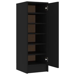 vidaXL Armoire &agrave; chaussures Noir 32x35x92 cm Bois d&rsquo;ing&eacute;nierie
