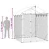 vidaXL Chenil d'ext&eacute;rieur pour chiens avec toit argent&eacute; 2x2x2,5 m