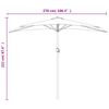 vidaXL Parasol de balcon avec mât en aluminium Vert 270x144 cm Demi