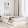 vidaXL Lit de Rangement avec matelas Blanc pur 100 x 190 cm Faux cuir
