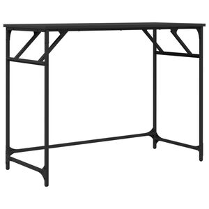 vidaXL Bureau noir 100x45x76 cm bois ingénierie acier enduit de poudre