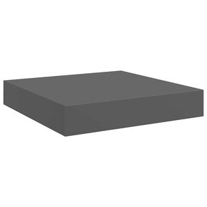 vidaXL &Eacute;tag&egrave;re murale flottante Gris brillant 23x23,5x3,8 cm MDF