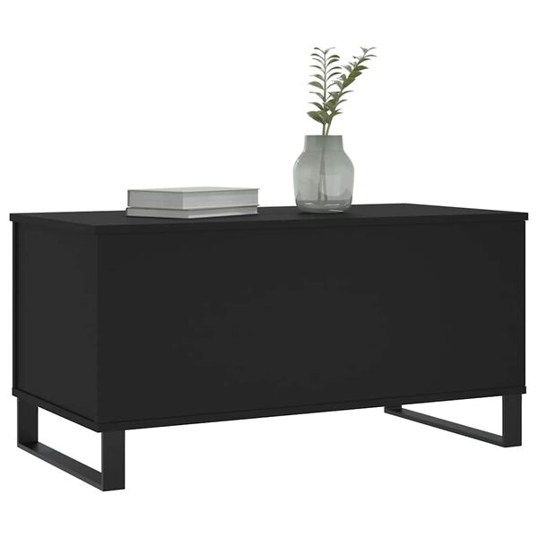 vidaXL Table basse Noir 90x44,5x45 cm Bois d'ing&eacute;nierie