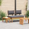 vidaXL Banc de jardin 2 pcs Gris et marron Bois de teck massif