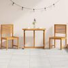 vidaXL Ensemble bistro de jardin 3 pcs Marron Bois d'Acacia Massif