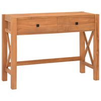 vidaXL Bureau avec 2 tiroirs 100x40x75 cm Bois de teck