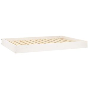 vidaXL Lit pour chien Blanc 101,5x74x9 cm Bois de pin solide