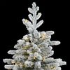 vidaXL Sapin de No&euml;l artificiel &agrave; charni&egrave;re 300LED neige floqu&eacute;e 210cm