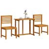 vidaXL Ensemble bistro de jardin 3 pcs Marron Bois d'Acacia Massif