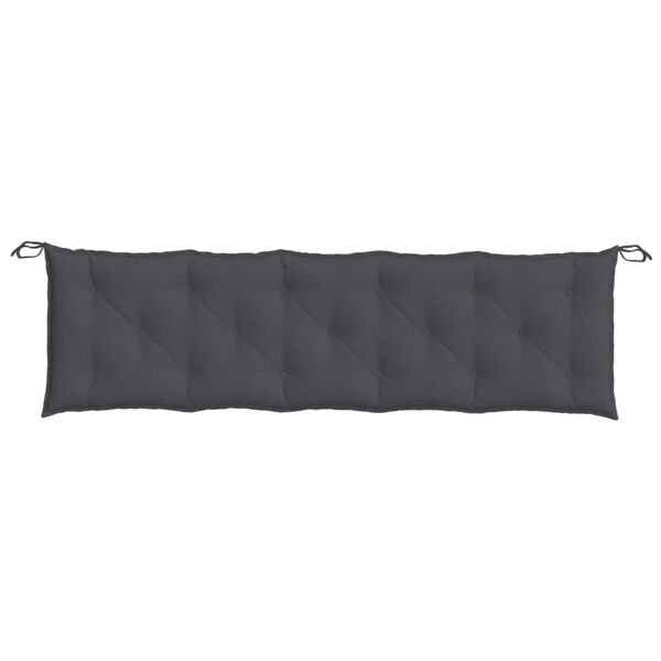 vidaXL Coussin de banc de jardin anthracite m&eacute;lang&eacute; 180x50x7 cm tissu