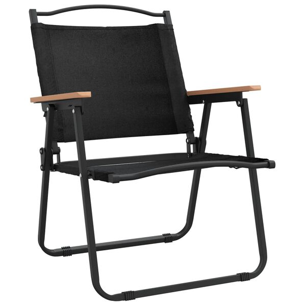 vidaXL Chaises de camping lot de 2 Noir 54x55x78 cm Tissu Oxford
