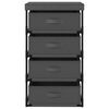 vidaXL &Eacute;tag&egrave;re de rangement avec 4 paniers en tissu Acier Gris