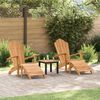 vidaXL Chaise Adirondack 2 pcs Marron 137 x 77 x 95 cm