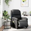 vidaXL Fauteuil inclinable de massage électrique noir cuir véritable