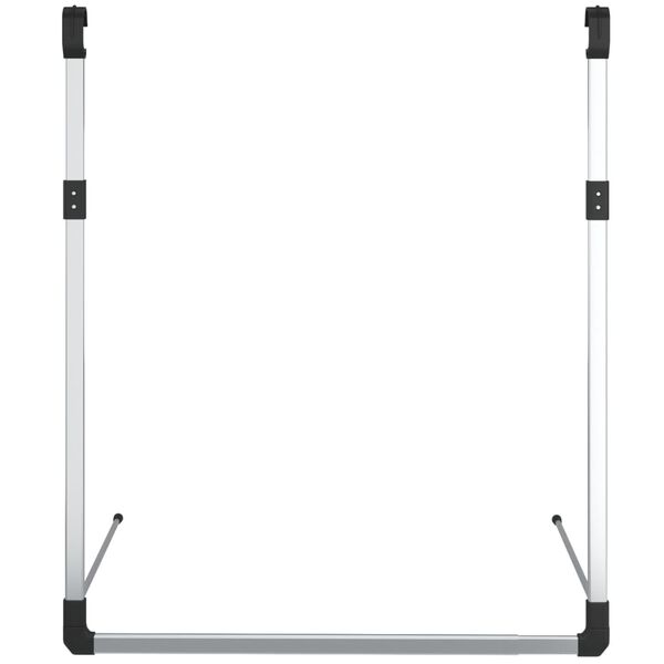 vidaXL Rail de suspension de garde-robe télescopique Argenté