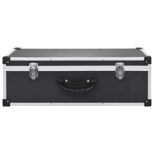 vidaXL &Eacute;tui de CD pour 80 CD Aluminium ABS Noir