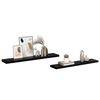 vidaXL &Eacute;tag&egrave;re murale flottante 2 pcs Noir brillant 120x23,5x3,8cm MDF
