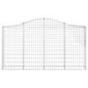 vidaXL Paniers &agrave; gabions arqu&eacute;s 4 pcs 200x30x100/120 cm Fer galvanis&eacute;
