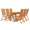 vidaXL Ensemble &agrave; manger de jardin 7 pcs Bois d'acacia massif 160-240 cm