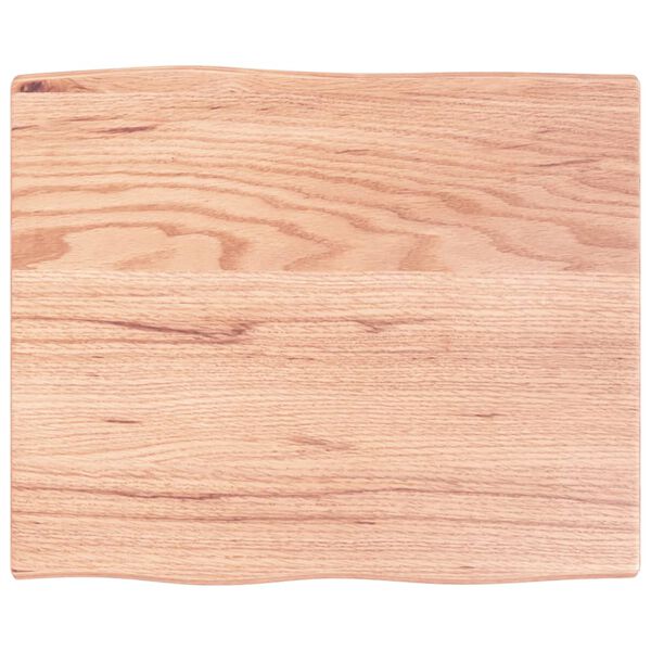 vidaXL Dessus de table bois ch&ecirc;ne massif trait&eacute; bordure assortie